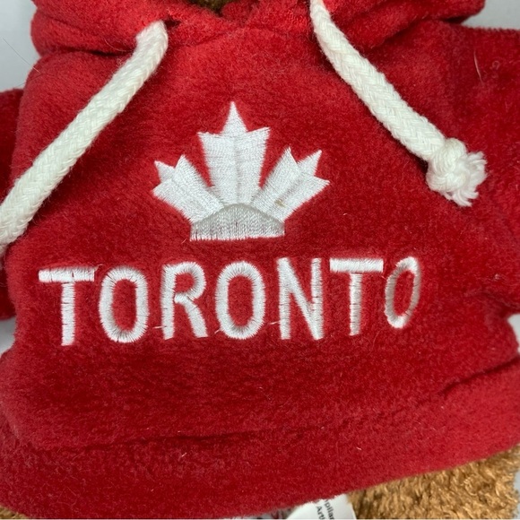 Toronto Canada Teddy Bear Red Hoodie 10" Plush Stuffed Animal House ‘Brambles’ - Picture 6 of 11